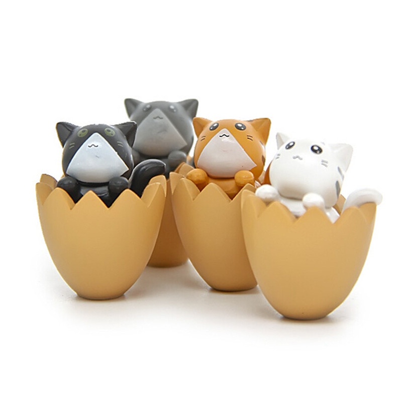 1 Mô Hình Chú Mèo Mini Bằng Nhựa Dễ Thương Dùng Trang Trí