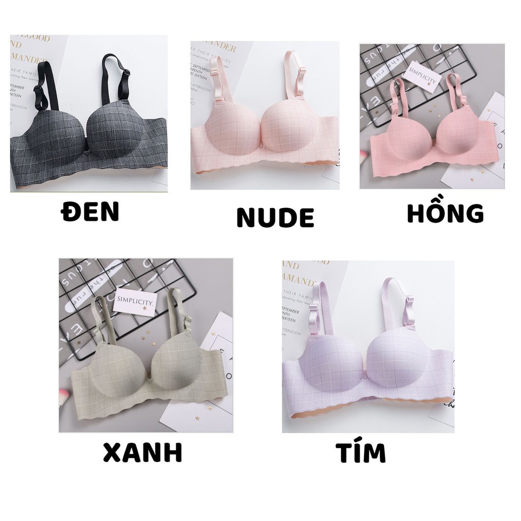 Áo Lót Nữ Nâng Ngực - Áo Ngực Nữ Đúc Su không gọng kẻ đệm nâng ngực mềm mại kháng khuẩn DAN STORE MÃ  AL10