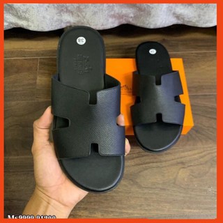 Dép nam - Dép nam quai ngang chữ H Siêu Cấp, phong cách thời trang giới trẻ hot nhất, chất da thật 100% bền đẹp D02 HOT