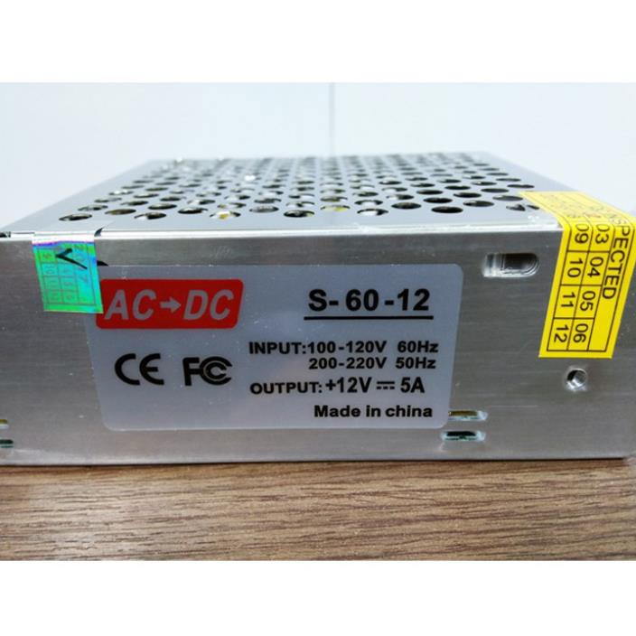 NGUỒN TỔ ONG, NGUỒN 12V 5A, CỤC NGUỒN CAMERA