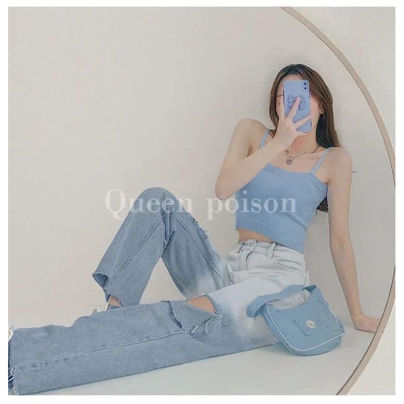 Quần Jeans loang màu rách gối cá tính [ORDER 7-15 NGÀY]