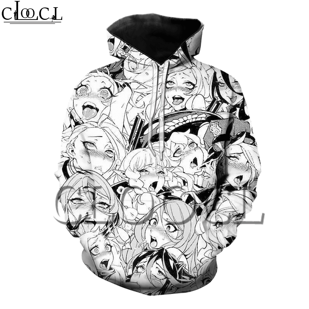 Áo hoodie hình Anime Ahegao Hentai 3D cá tính