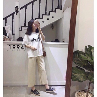 Quần cullotes ống rộng