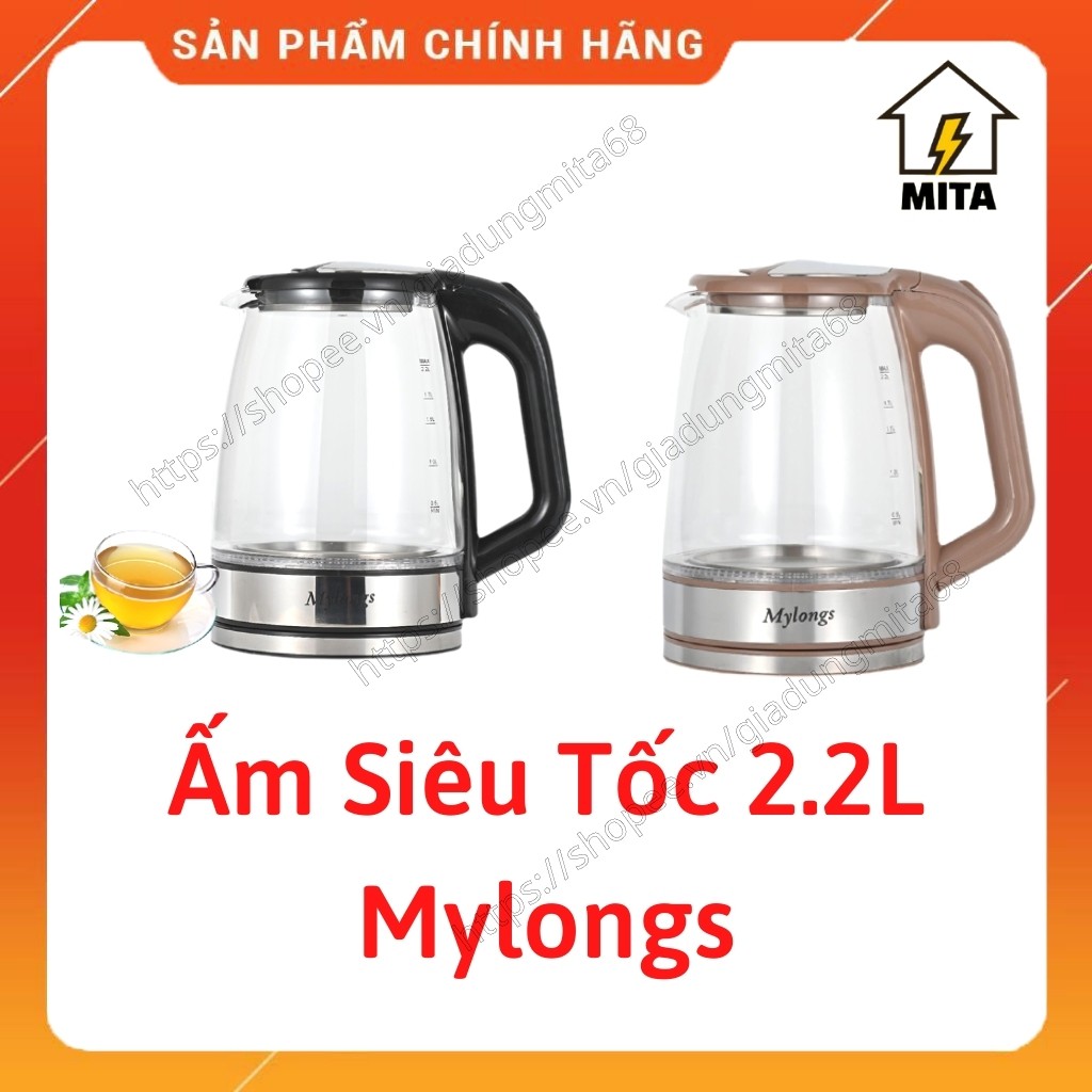 Ấm Siêu Tốc Thủy Tinh 2.2L - Ấm Siêu Tốc Mylongs - MY-8808 - MITA