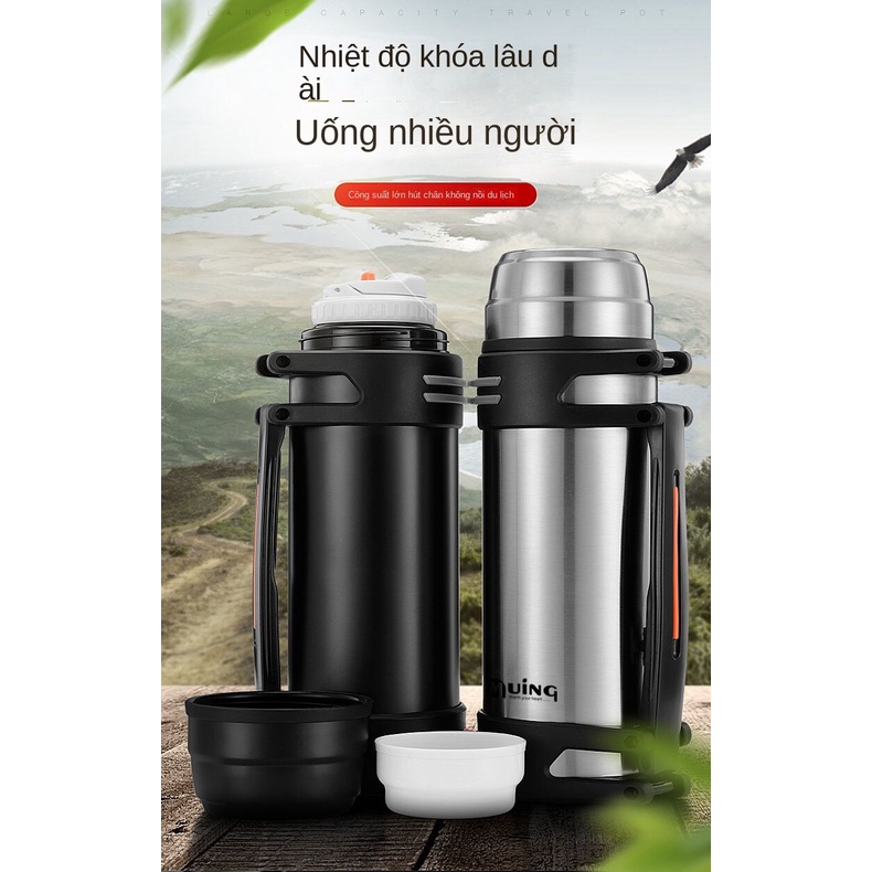 Bình Đựng Nước Giữ Nhiệt Bằng Thép Không Gỉ 304 Cỡ Lớn Tiện Dụng Mang Theo Du Lịch