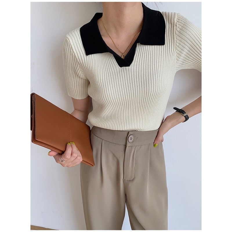 [CÓ SẴN] Áo Polo Tee thun tăm tay ngắn Quảng Châu