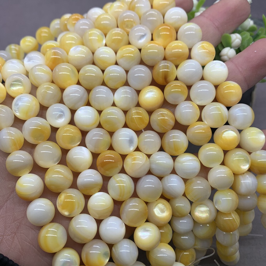 Chuỗi Hạt Ngọc Trai 4-10mm Hình Bướm Vỏ Sò Vàng Tự Nhiên Dùng Làm Trang