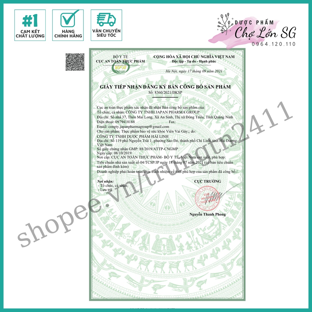 Viên uống VIÊN VAI GÁY, giảm các triệu chứng đau mỏi vai gáy - Hộp 30 viên