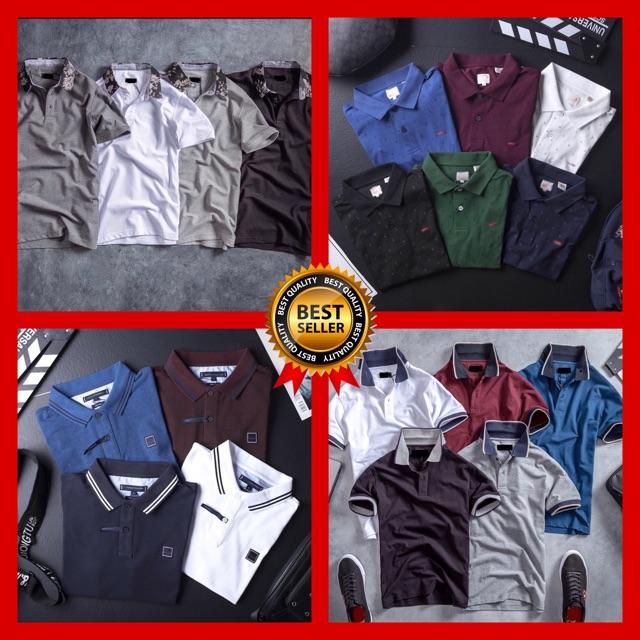 Áo thun có cổ vnxk cao cấp - slimfit - 15 màu