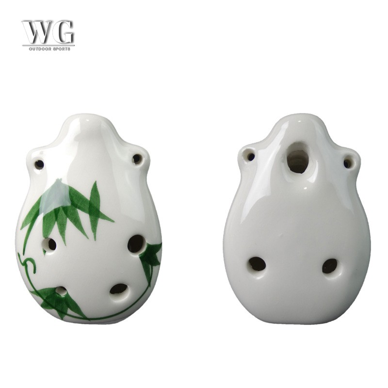 Kèn Ocarina 6 Lỗ Họa Tiết Lá Tre Cho Người Mới Bắt Đầu