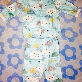 Pijama lụa thô mềm in hình phối ren
