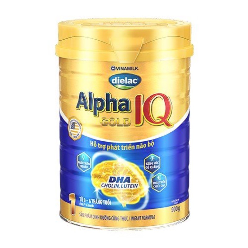 Sữa bột Dielac Alpha Gold IQ 1 900g (cho trẻ từ 0 - 6 tháng tuổi)