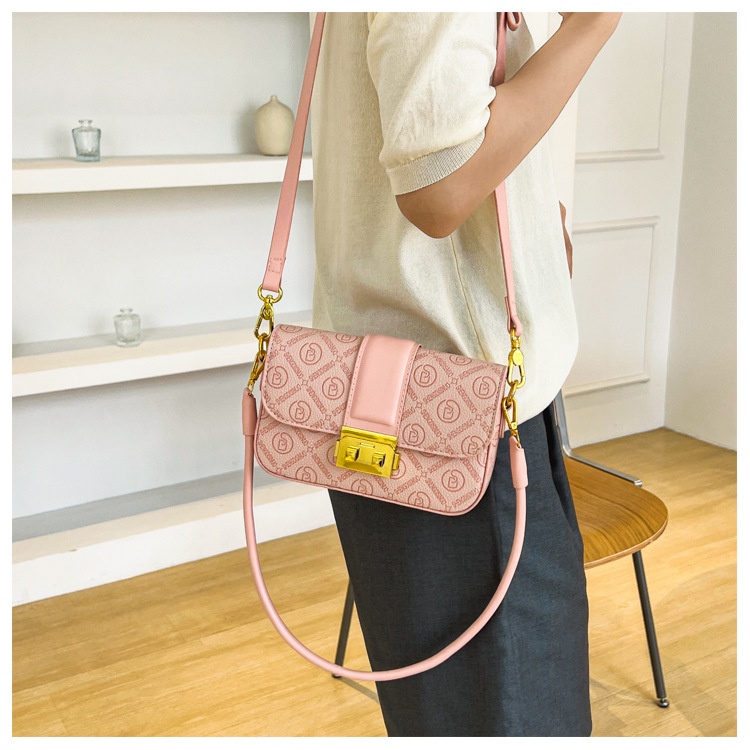 Túi đeo JASMIN NOIR chéo nắp gập in họa tiết thời trang cho nữ