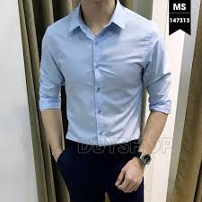 ÁO SƠ MI NAM TAY DÀI MÀU XANH BIỂN, SIZE M-6XL TỪ 40-90KG