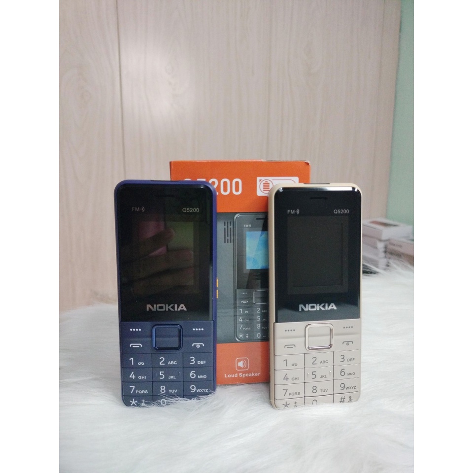 Điện Thoại Nokia Q5200 2 sim phổ thông pin khủng đặc biệt có chắc năng nghi âm cuộc gọi FM pin MAH