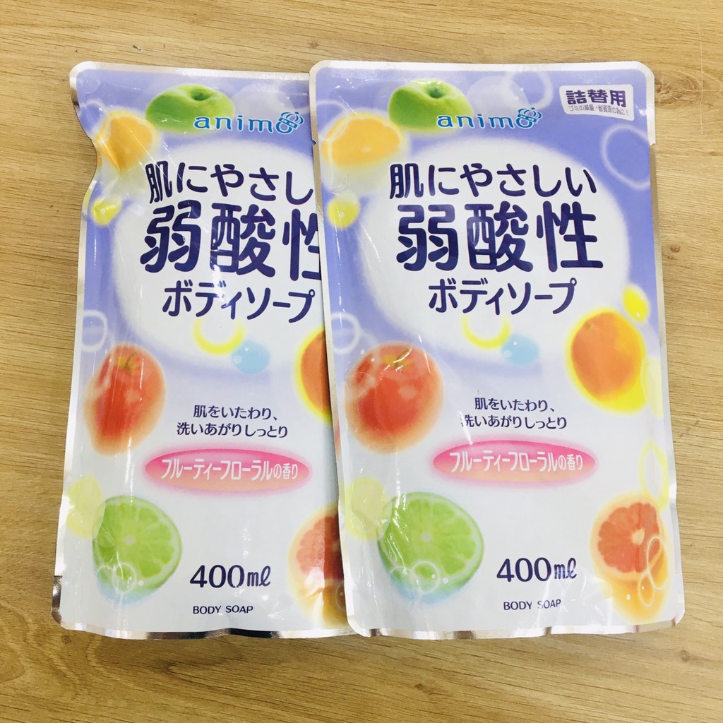 Sữa tắm Animo Nhật bản dịu nhẹ, chăm sóc làn da túi 400ml