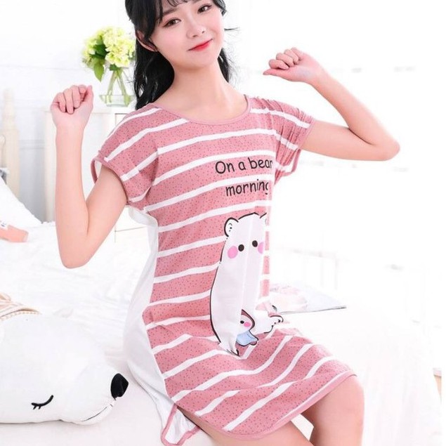 [CUTE ĐẸP] Váy Ngủ Siêu Cute Dáng Suông Siêu Mát