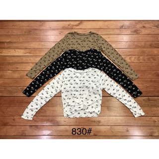 G05. 830.3 ÁO COTTON GIẤY XOẮN BỤNG TAY DÀI
