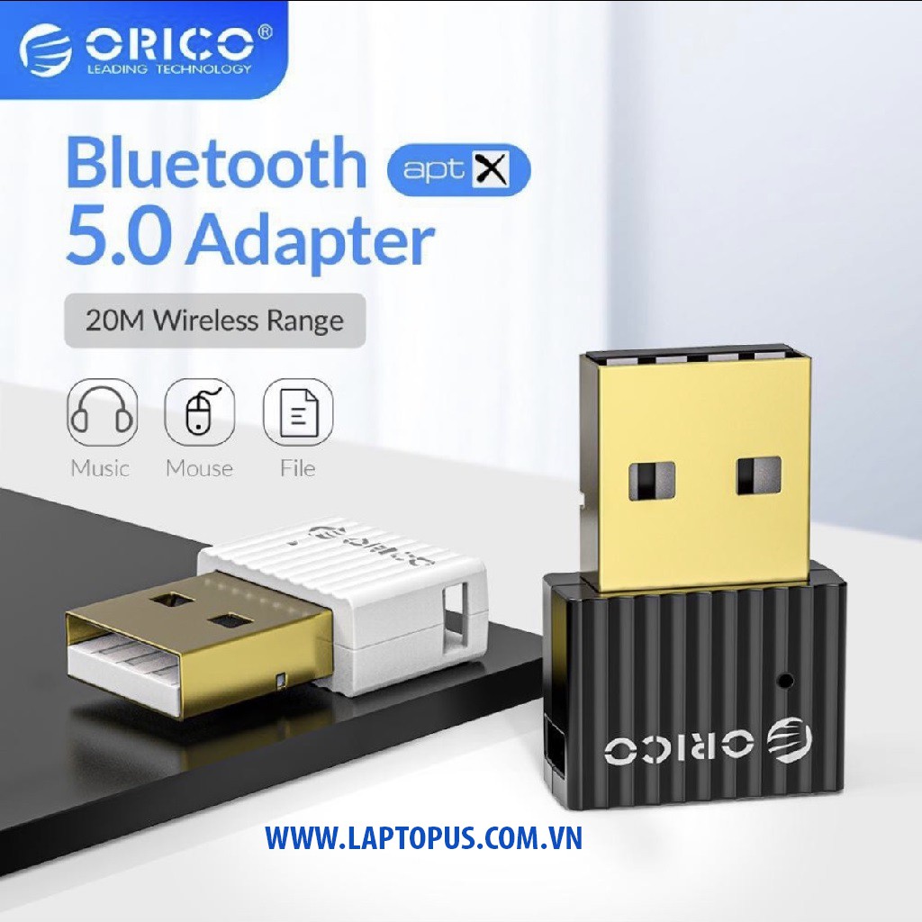 USB Bluetooth 5.0 ORICO BTA 508 Hỗ trợ máy tính kết nối Bluetooth với Thiết bị khác