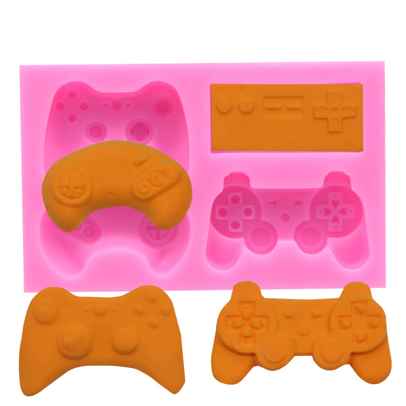 Khuôn Silicone Làm Bánh Quy / Sô Cô La / Bánh Kem / Bánh Quy / Game 4 Lỗ Diy