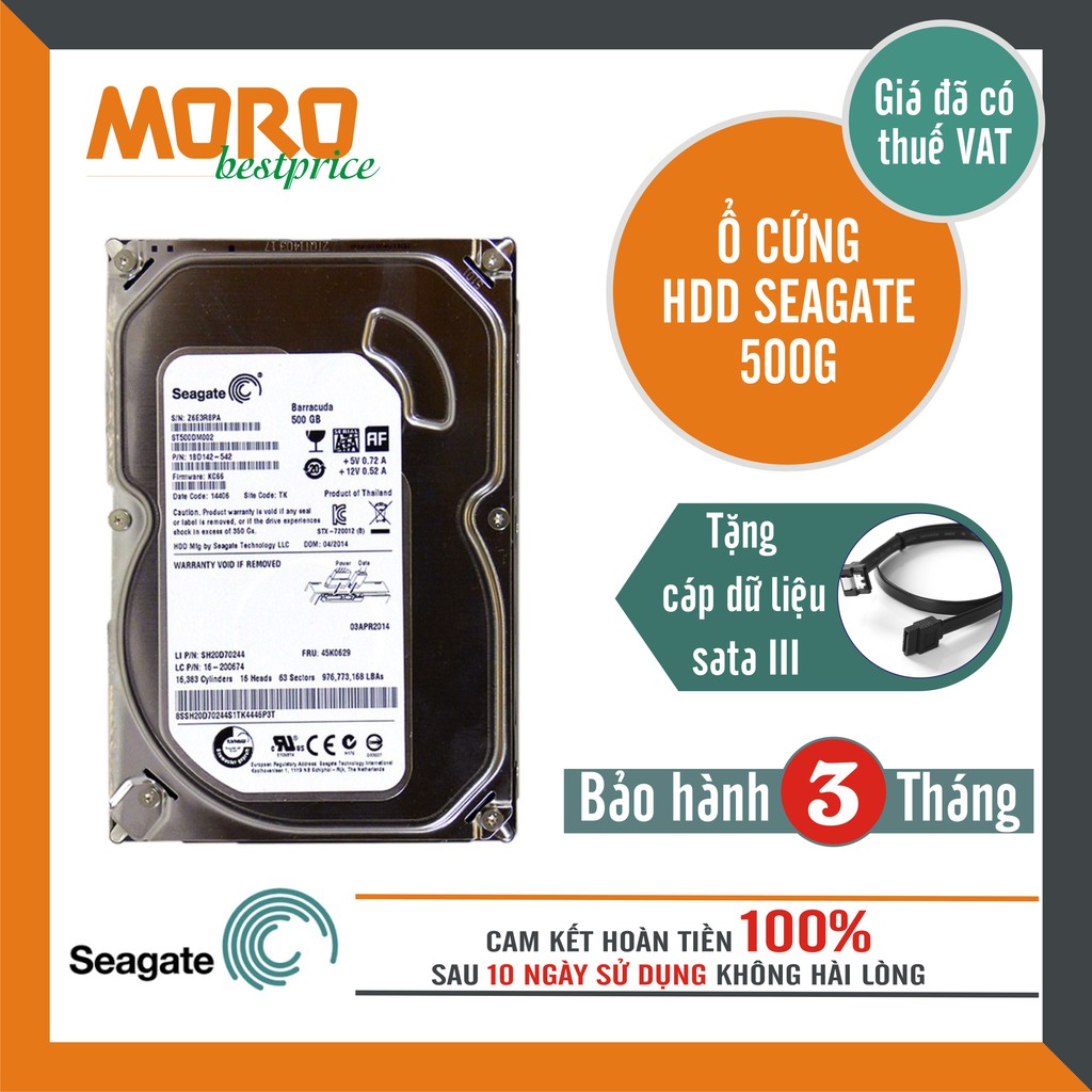 Ổ cứng PC,CAMERA 250GB - 500GB - Seagate-Wertern -- mới 99% - Bảo hành 3 tháng!