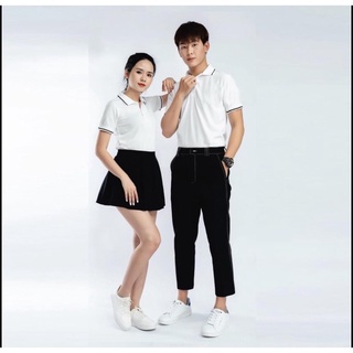 Áo Polo nam nữ cổ bẻ phối BASIC vải cá sấu Cotton xuất xịn,chuẩn form,sang trọng-lịch lãm POLO4U