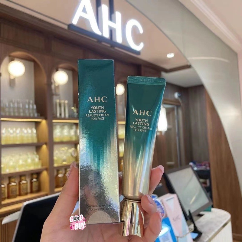 Kem Mắt AHC , Kem Dưỡng Da Mắt AHC Youth Lasting Real Eye Cream For Face - Màu Xanh | BigBuy360 - bigbuy360.vn
