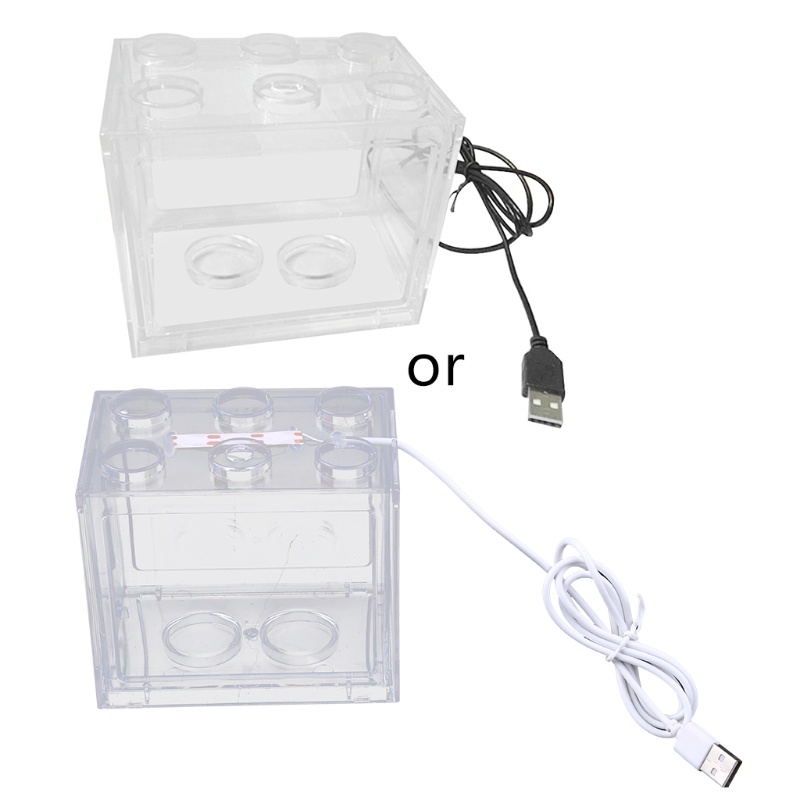 Bể Cá Mini Có Đèn LED Để Bàn Với Cổng Sạc USB Tiện Dụng