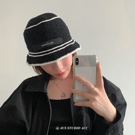 Mũ Bucket Đan Tay Phong Cách Hàn Quốc Cho Nam Nữ