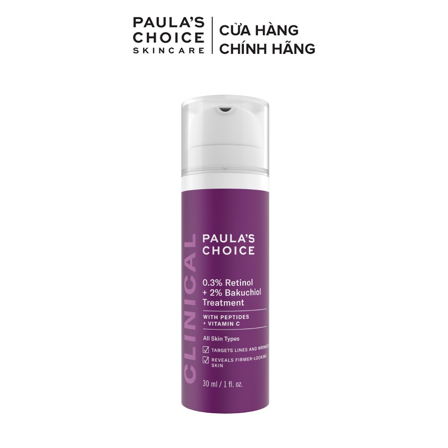 Tinh chất chống lão hóa giúp mờ vết thâm Paula's Choice Clinical 0.3% Retinol + 2% Bakuchiol Treatment 30ml 8015 | BigBuy360 - bigbuy360.vn