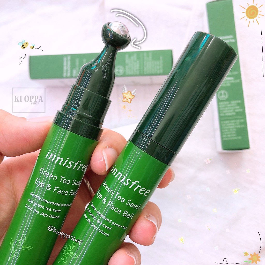 Thanh lăn dưỡng da mắt &amp; mặt innisfree Green Tea Seed Eye &amp; Face Ball