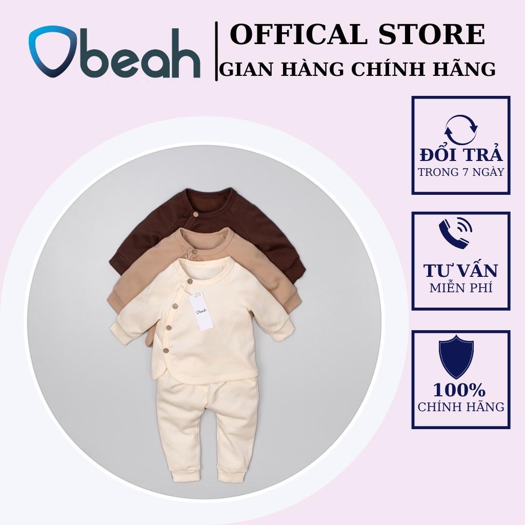 Body bé trai, Set body cài chéo chất liệu cotton tổ ong cho bé (có mũ cho size newborn) Fullsize NB đến 90 OBEAH