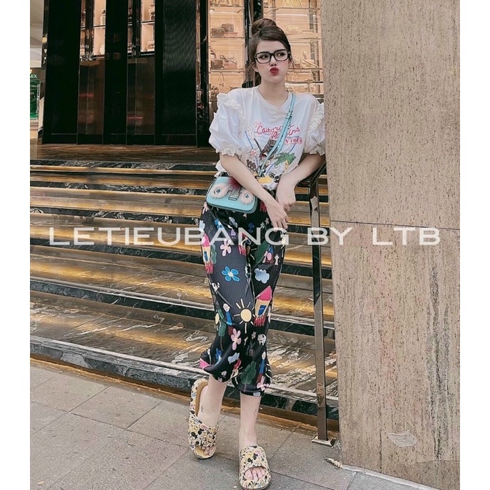 Set áo thun hình + quần boom dập li kèm ảnh thật