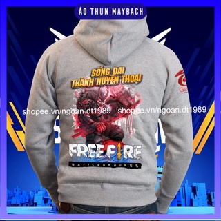 [Bán Chạy] Áo FF - Áo Khoác Free Fire TVC Mùa 17 Huyết Quỷ Màu Ghi Xám