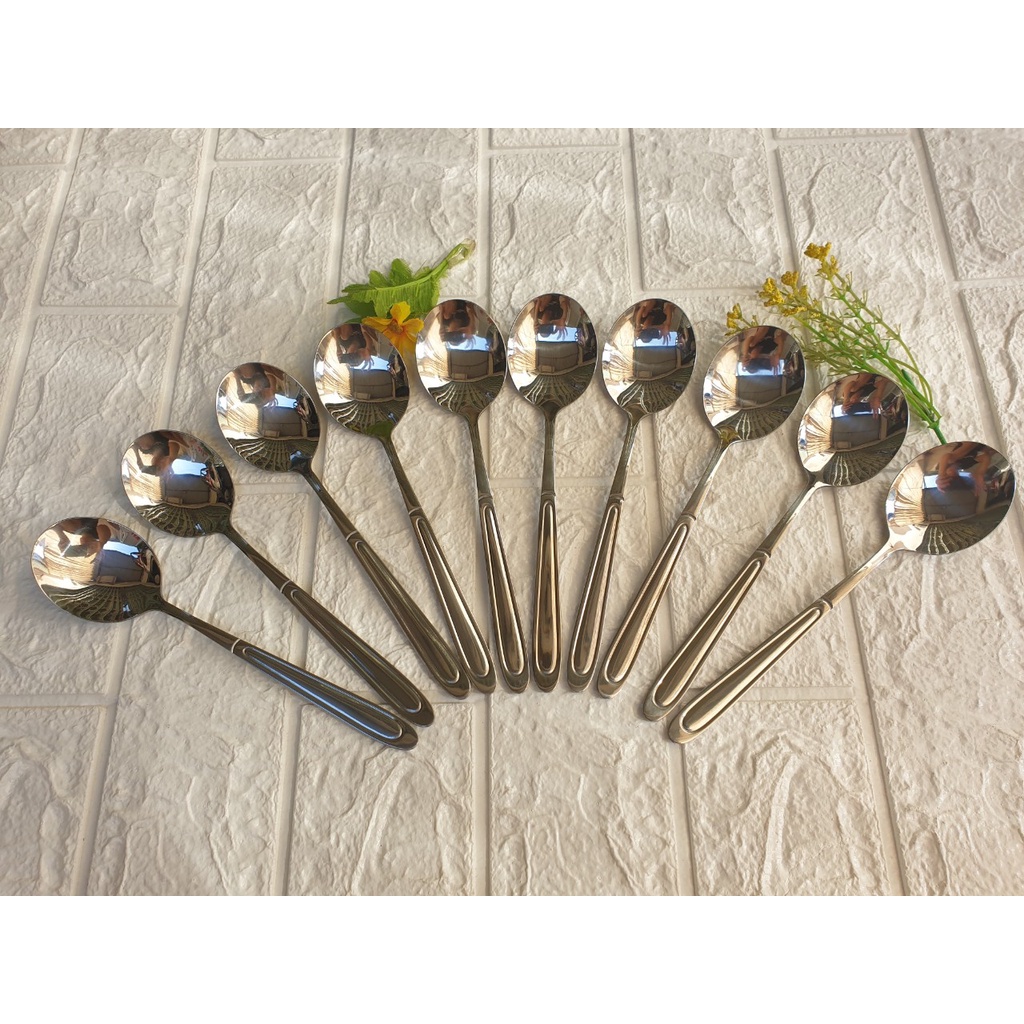 Thìa Canh, Thìa Súp Đầu Tròn Inox 304 Sang Trọng Dùng Cho Nhà Hàng, Khách Sạn, Gia Đình KT: 18x4cm (ảnh thật)