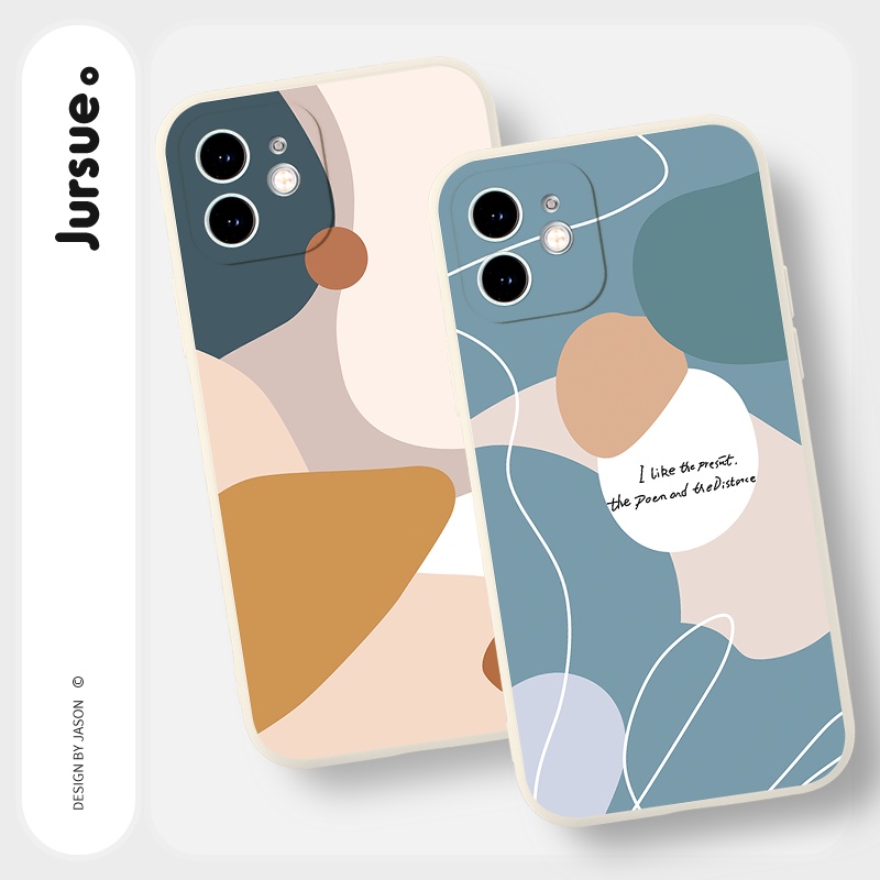 Ốp lưng JURSUE mềm hình cặp đôi dễ thương đẹp cho iPhone 13 12 11 Pro Max SE 2020 X XR XS ip 8 7 6 6S Plus kute Y355