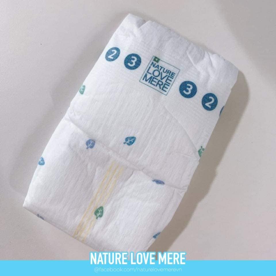 Bỉm tã dán cho bé NATURE LOVE MERE từ sơ sinh NB&amp;S26 M24 L22, bỉm siêu mỏng - Monnie Kids