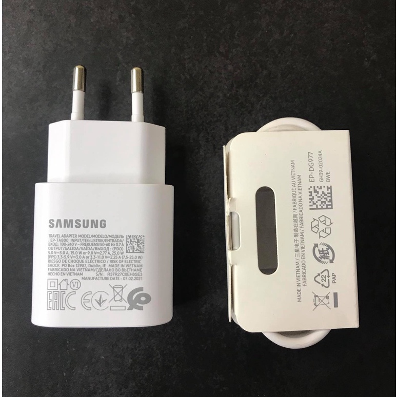 Bộ Sủ Sạc Nhanh Samsung 25W typeC cho S20/S20+/S20Ultra/ note 10/ note10+,Bảo Hành 1 Năm