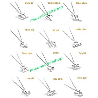 Dây chuyền inox ký hiệu 12 cung hoàng đạo