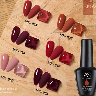 Sơn gel AS tone màu nâu đất mã MK ( chai đen )