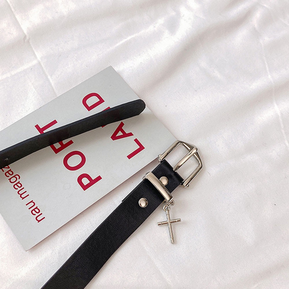 Thắt Lưng Màu Đen Phong Cách retro Hàn Quốc Cho Nam Nữ