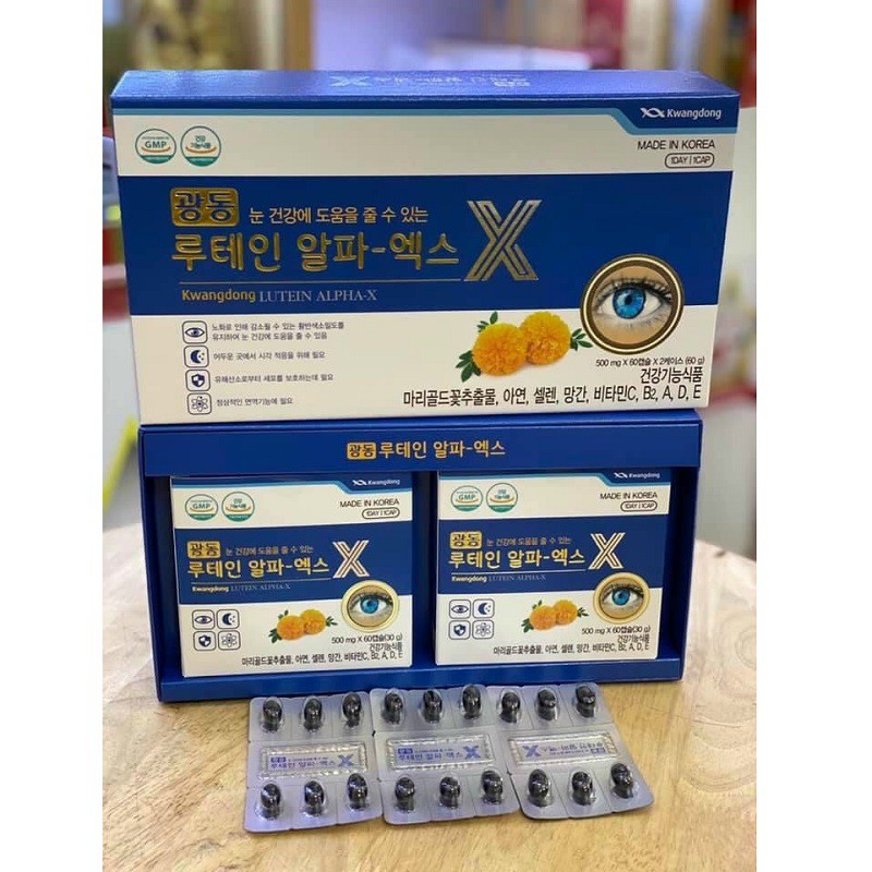 Viên Uống Bổ Mắt Kwangdong Hàn Quốc, Hộp 120 Viên, Bổ Sung Vitamin A Giúp Mắt Khỏe Mạnh Và Sáng Tinh Anh