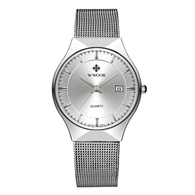 Đồng hồ nam WWOOR dây lưới thép 8016