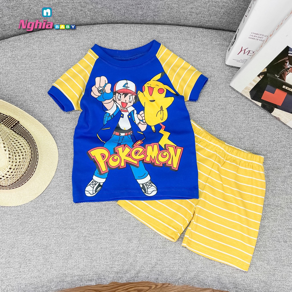 Bộ lửng đùi cotton borip NGHĨA BABY cho bé trai vải xuất xịn mịn mát phù hợp đi chơi, đi học, mặc nhà đẹp