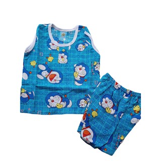 Đồ bộ sác nách tone lạnh cho bé trai 5-18kg, đồ mùa hè giành cho bé trai, cực kỳ mát mẻ dễ thương MD103