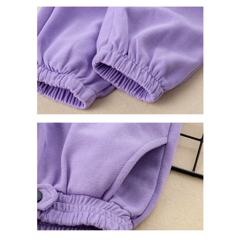 Áo Khoác Tay Dài Có Khóa Kéo + Quần Dài In Họa Tiết Hoạt Hình Phong Cách Hàn Quốc Thời Trang Thu Đông Cho Bé 100-160cm