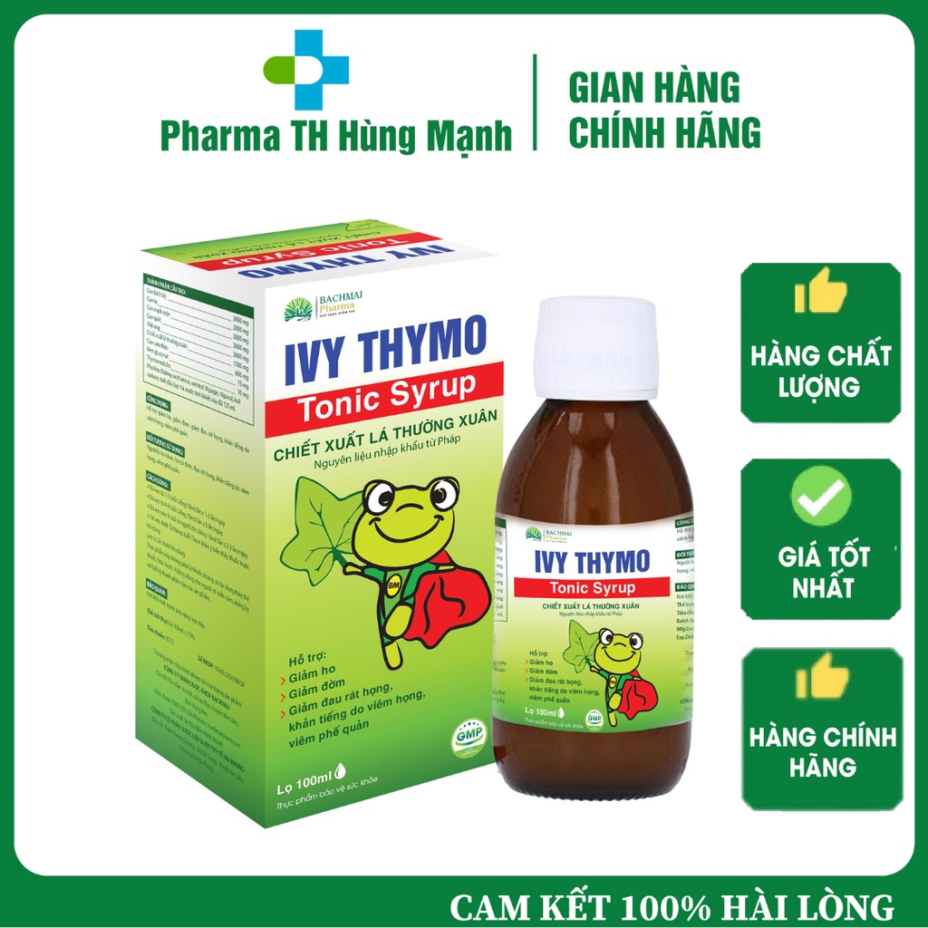 Thực Phẩm Bảo Vệ Sức Khỏe IVY Thymo Giảm Ho Rát Họng Lọ 100ml