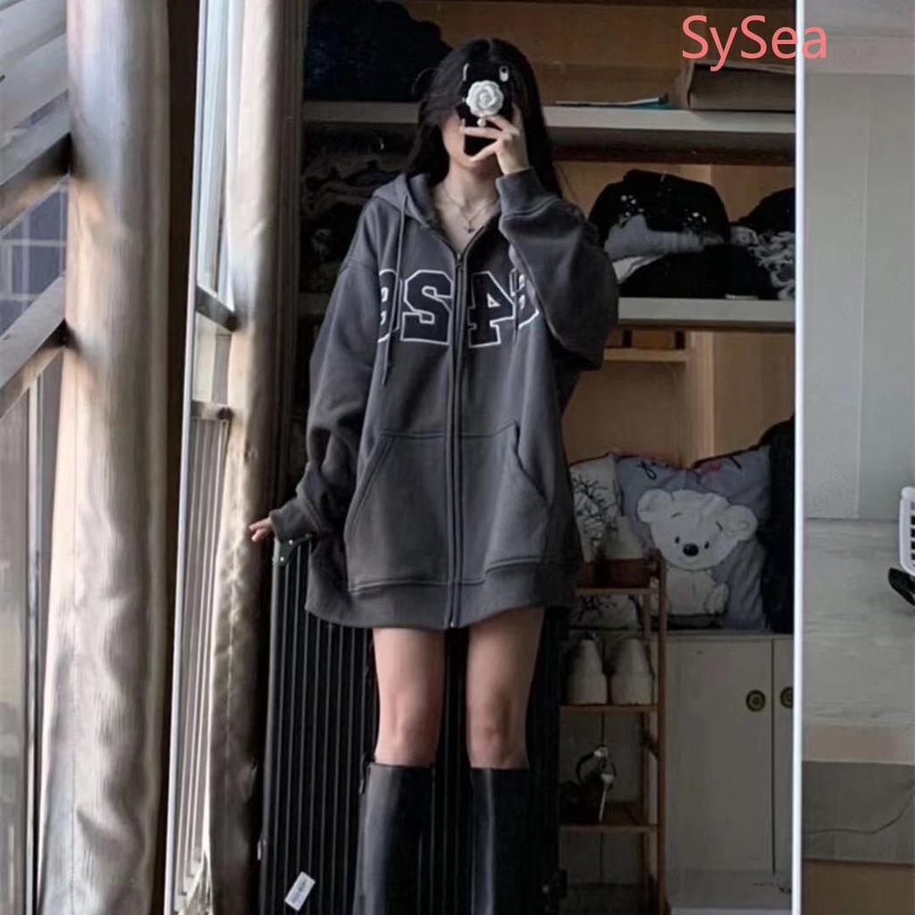 Áo khoác hoodie plus size phong cách thời trang năng động cho nữ