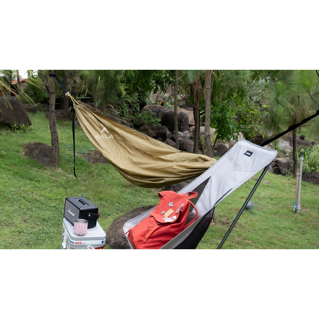 Võng dù vải Đài Loan 2 LỚP tặng 5m dây