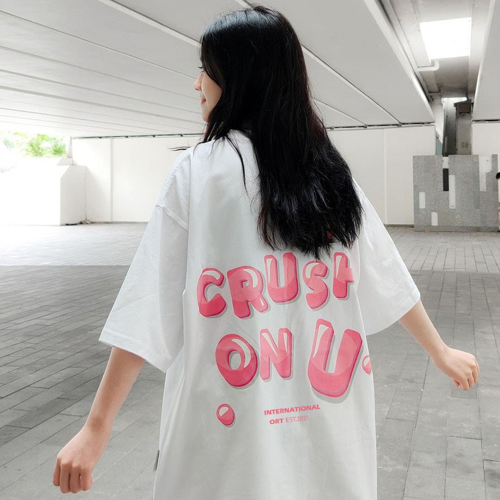 Áo Thun Nam Nữ OUTERITY Crush On U Unisex - Kiểu áo phông form rộng tay lỡ Ulzzang UNISEX - aothun12h